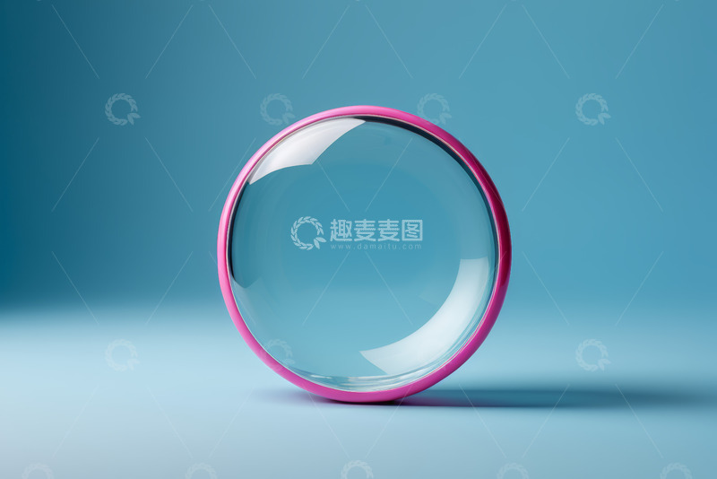 高清大图下载【趣麦麦图】粉色边框透明放大镜