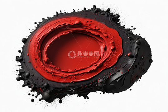 红黑油漆飞溅效果