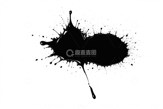 黑色墨渍飞溅艺术画面