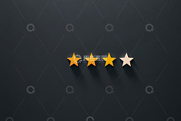 黑色背景上的星级评价图标