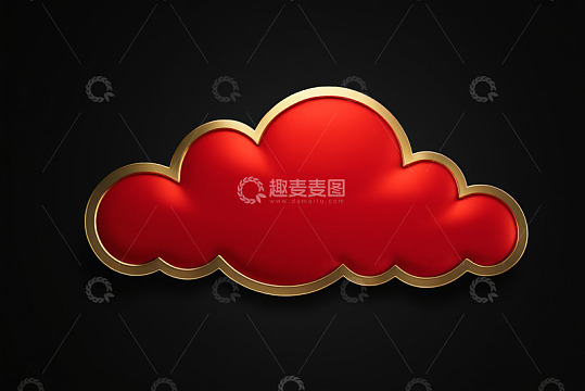 红色云状图标素材