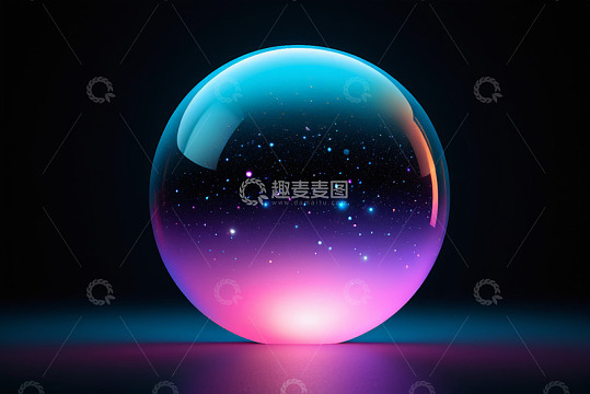 彩色发光球体背景素材