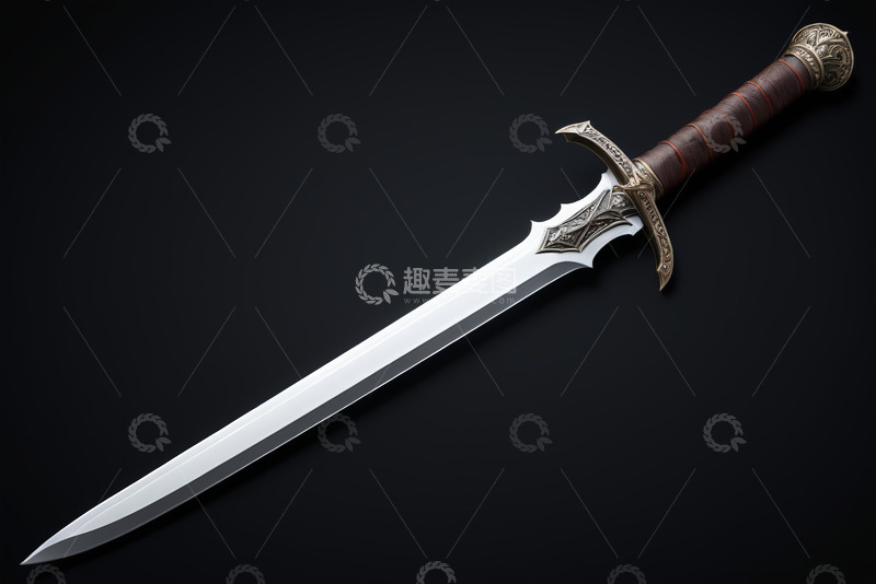 高清大图下载【趣麦麦图】装饰精美的中世纪风格剑