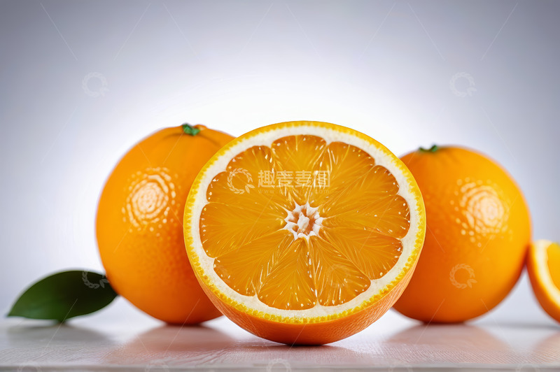高清大图下载【趣麦麦图】新鲜橙子静物特写