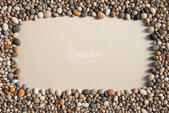 鹅卵石边框背景素材