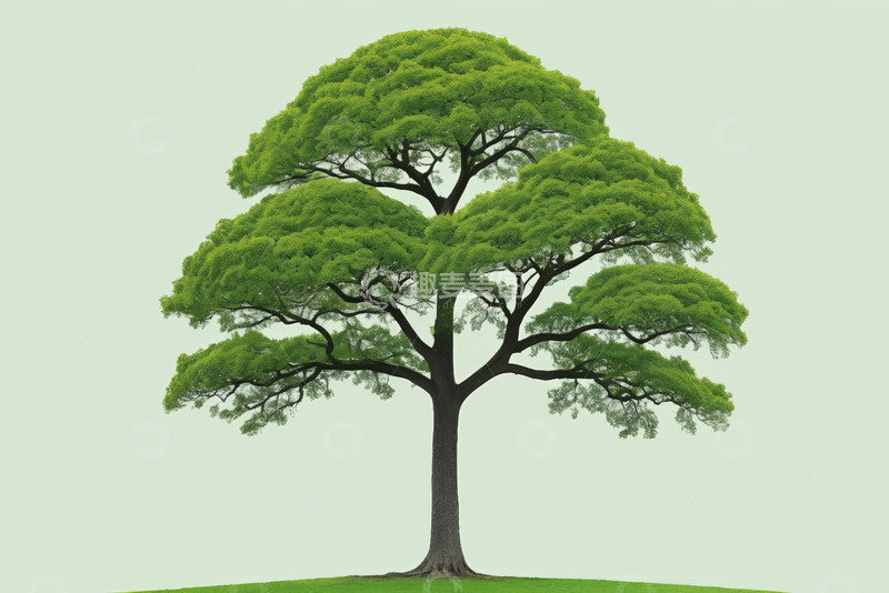 高清大图下载【趣麦麦图】单棵绿色树木素材