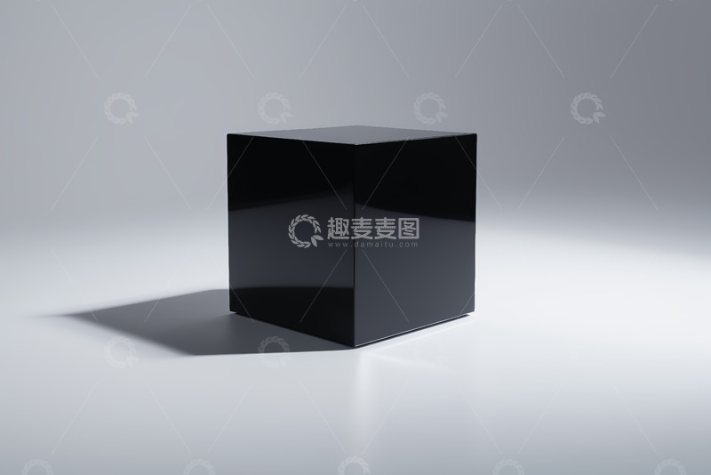 高清大图下载【趣麦麦图】黑色立方体静物素材