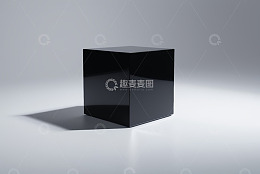 黑色立方体静物素材