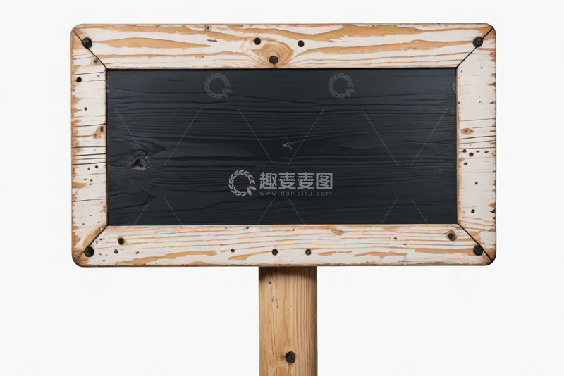高清大图下载【趣麦麦图】木质空白指示牌素材