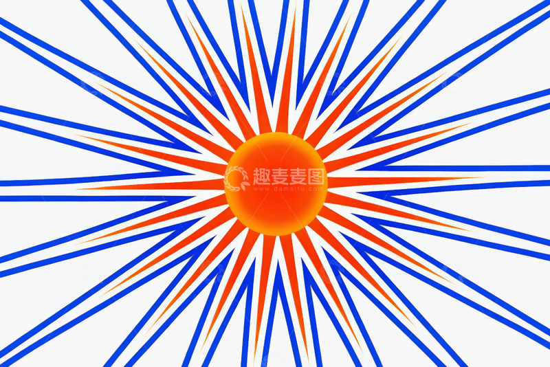 高清大图下载【趣麦麦图】放射状太阳图形设计素材