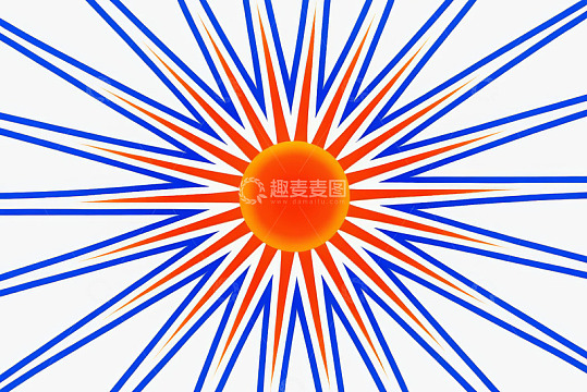 放射状太阳图形设计素材
