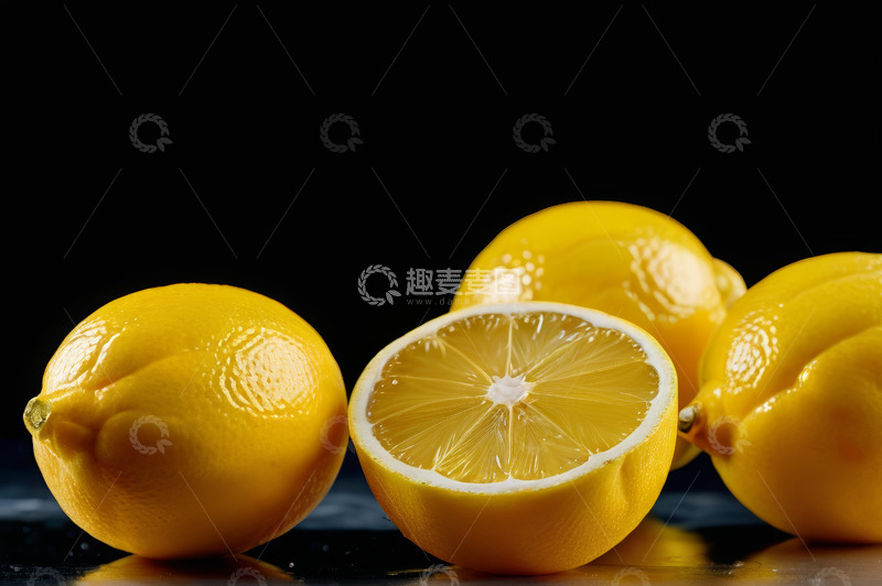 高清大图下载【趣麦麦图】新鲜柠檬特写