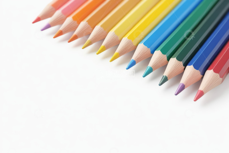 高清大图下载【趣麦麦图】彩色铅笔整齐排列