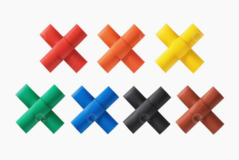 高清大图下载【趣麦麦图】彩色十字符号排列素材