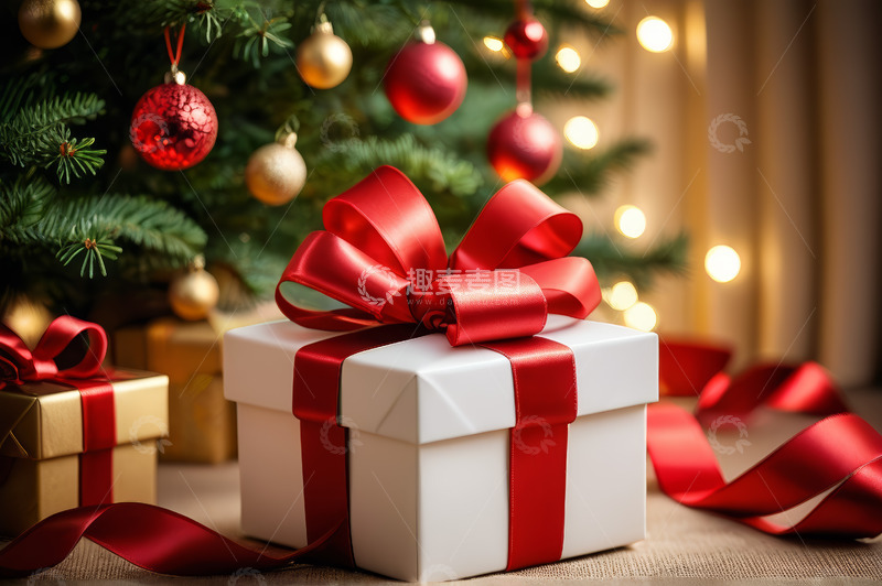 高清大图下载【趣麦麦图】圣诞树下的精美礼物