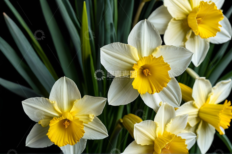 高清大图下载【趣麦麦图】特写黄色水仙花花卉素材