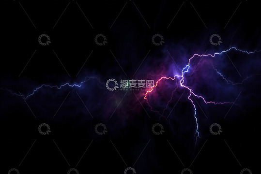 炫彩闪电抽象背景素材