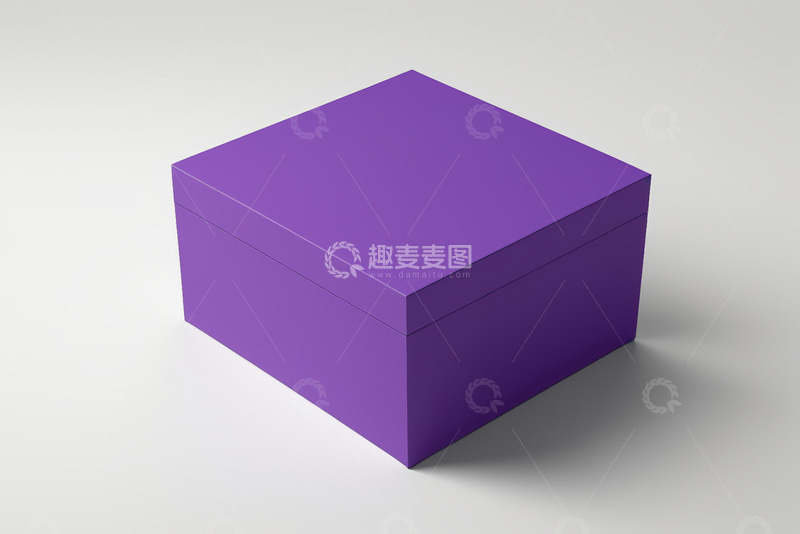 高清大图下载【趣麦麦图】紫色包装盒产品展示素材