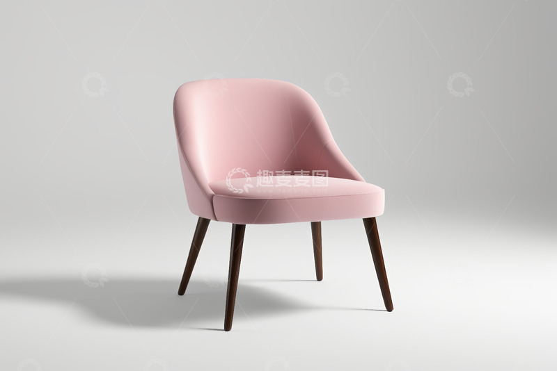 高清大图下载【趣麦麦图】粉色现代简约风格休闲椅