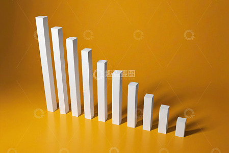 橙色背景柱状图表