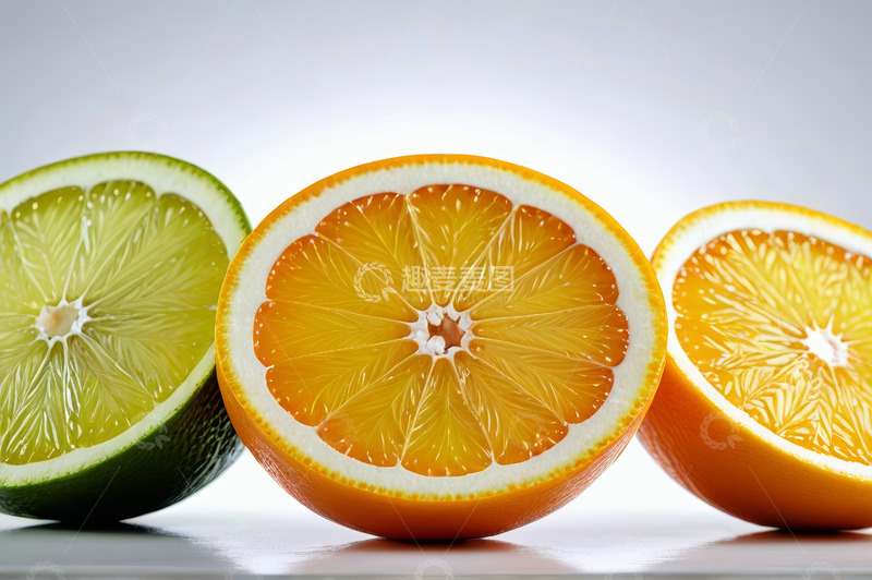 高清大图下载【趣麦麦图】切片柑橘类水果特写