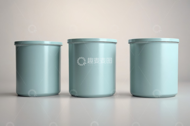 高清大图下载【趣麦麦图】浅蓝色圆柱形容器展示
