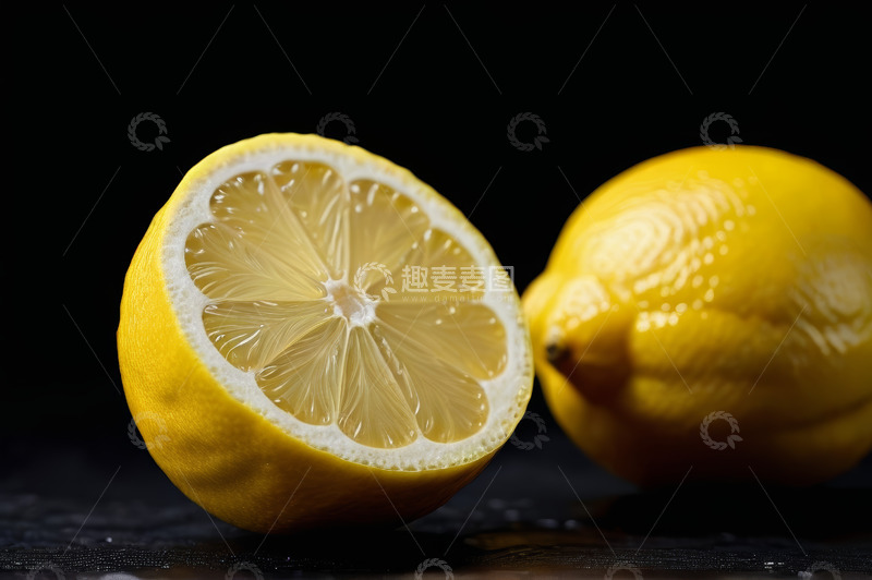 高清大图下载【趣麦麦图】微距特写柠檬静物