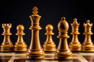 国际象棋棋子特写