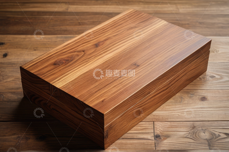 高清大图下载【趣麦麦图】木质盒子置于木地板上