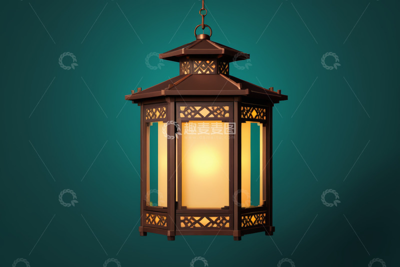 高清大图下载【趣麦麦图】中式悬挂灯笼装饰图