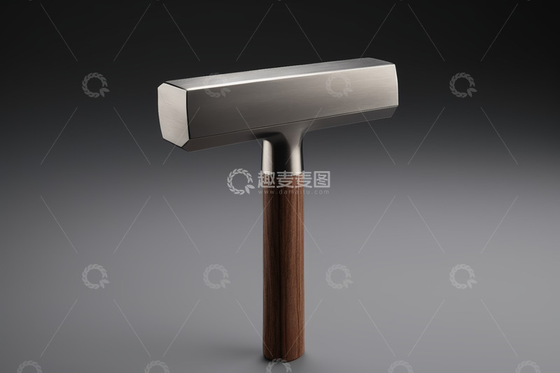 高清大图下载【趣麦麦图】金属锤子带木质手柄特写