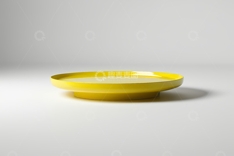 高清大图下载【趣麦麦图】黄色圆形托盘静物展示