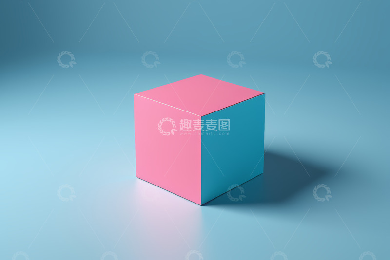 高清大图下载【趣麦麦图】彩色立方体抽象背景素材