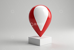 红白配色定位图标展示