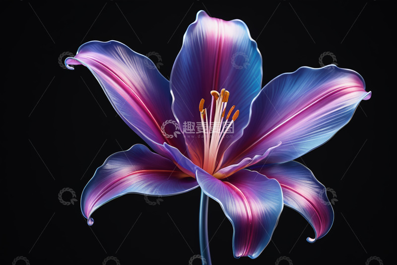 高清大图下载【趣麦麦图】紫色百合花特写