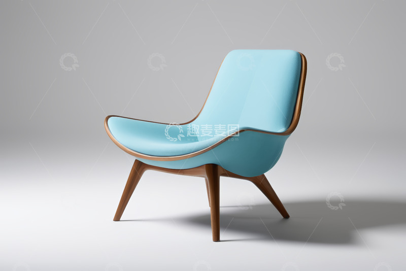 高清大图下载【趣麦麦图】现代设计蓝色舒适休闲椅