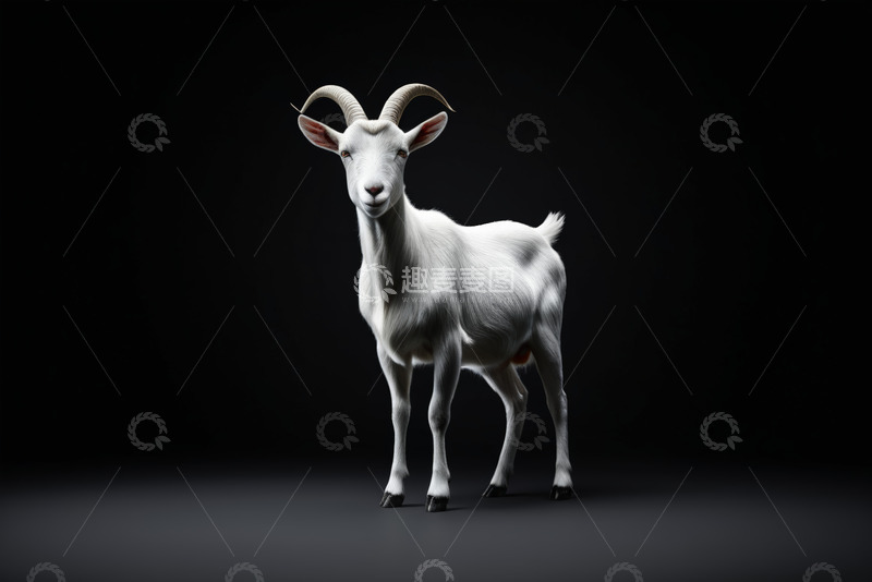 高清大图下载【趣麦麦图】白山羊特写
