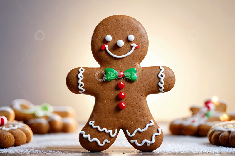 高清大图下载【趣麦麦图】姜饼人饼干特写