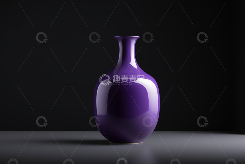 高清大图下载【趣麦麦图】紫色花瓶静物展示