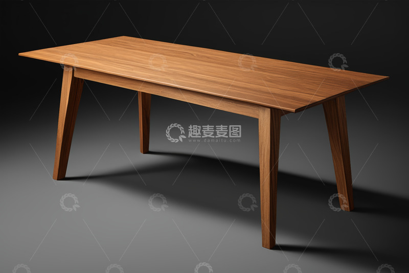 高清大图下载【趣麦麦图】现代木质长桌家具素材
