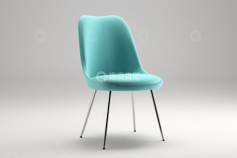 高清大图下载【趣麦麦图】浅蓝色现代简约风格椅子
