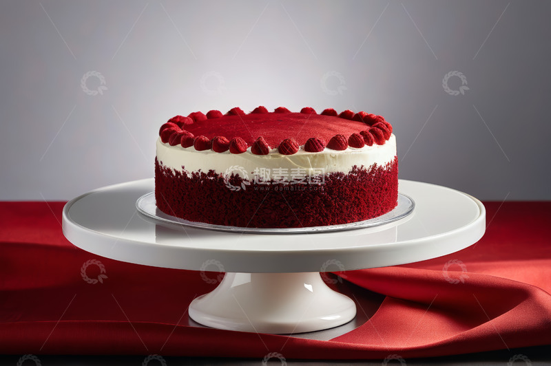 高清大图下载【趣麦麦图】红丝绒蛋糕特写
