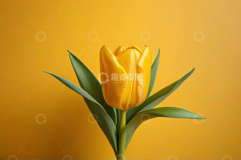 高清大图下载【趣麦麦图】黄色郁金香特写