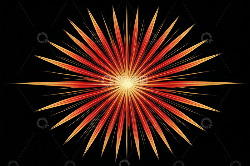 高清大图下载【趣麦麦图】黑色背景放射状发光抽象图案