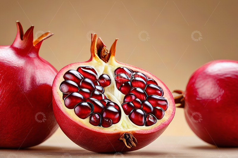高清大图下载【趣麦麦图】新鲜石榴及切开的石榴特写