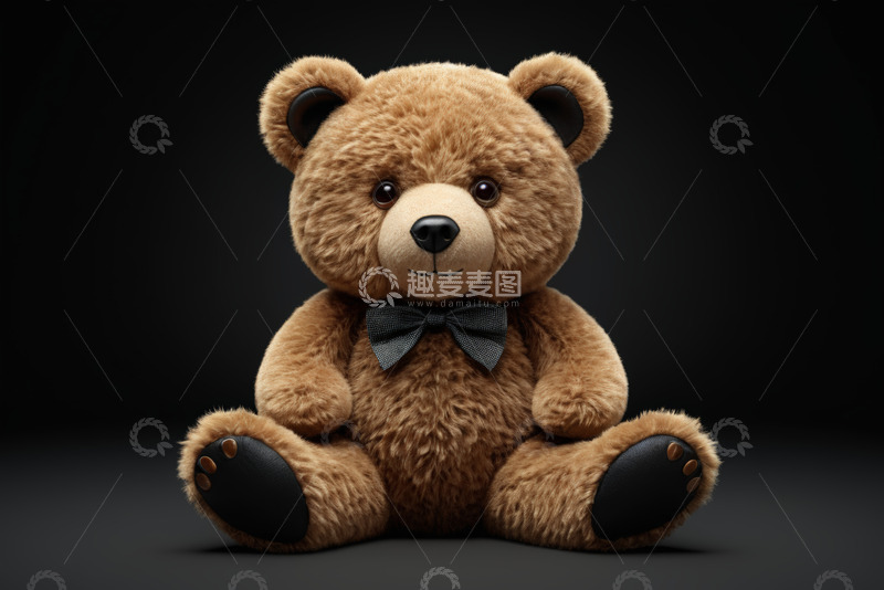 高清大图下载【趣麦麦图】坐立的棕色泰迪熊玩具