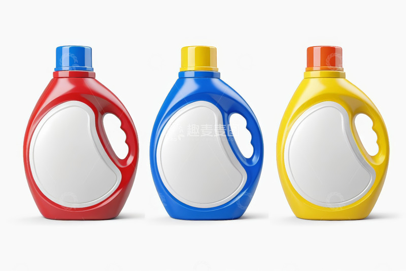 高清大图下载【趣麦麦图】彩色洗衣液瓶子展示
