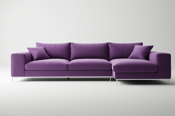 紫色转角沙发展示