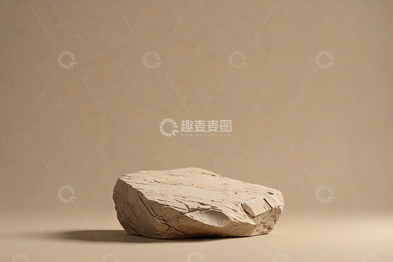 浅色背景上的岩石静物素材