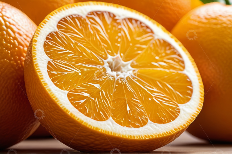 高清大图下载【趣麦麦图】特写橙子及切片橙子